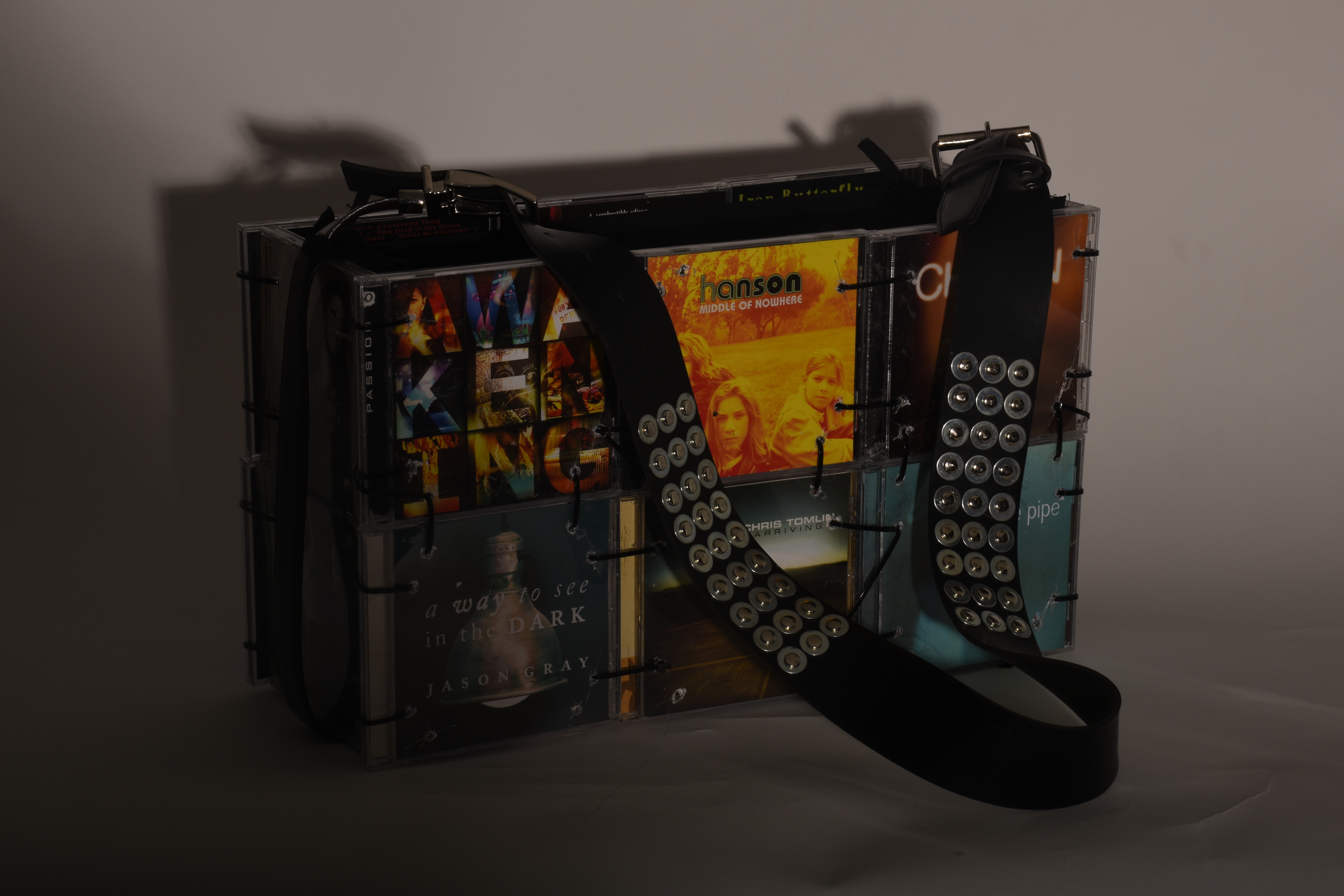deconstructed cd case purse