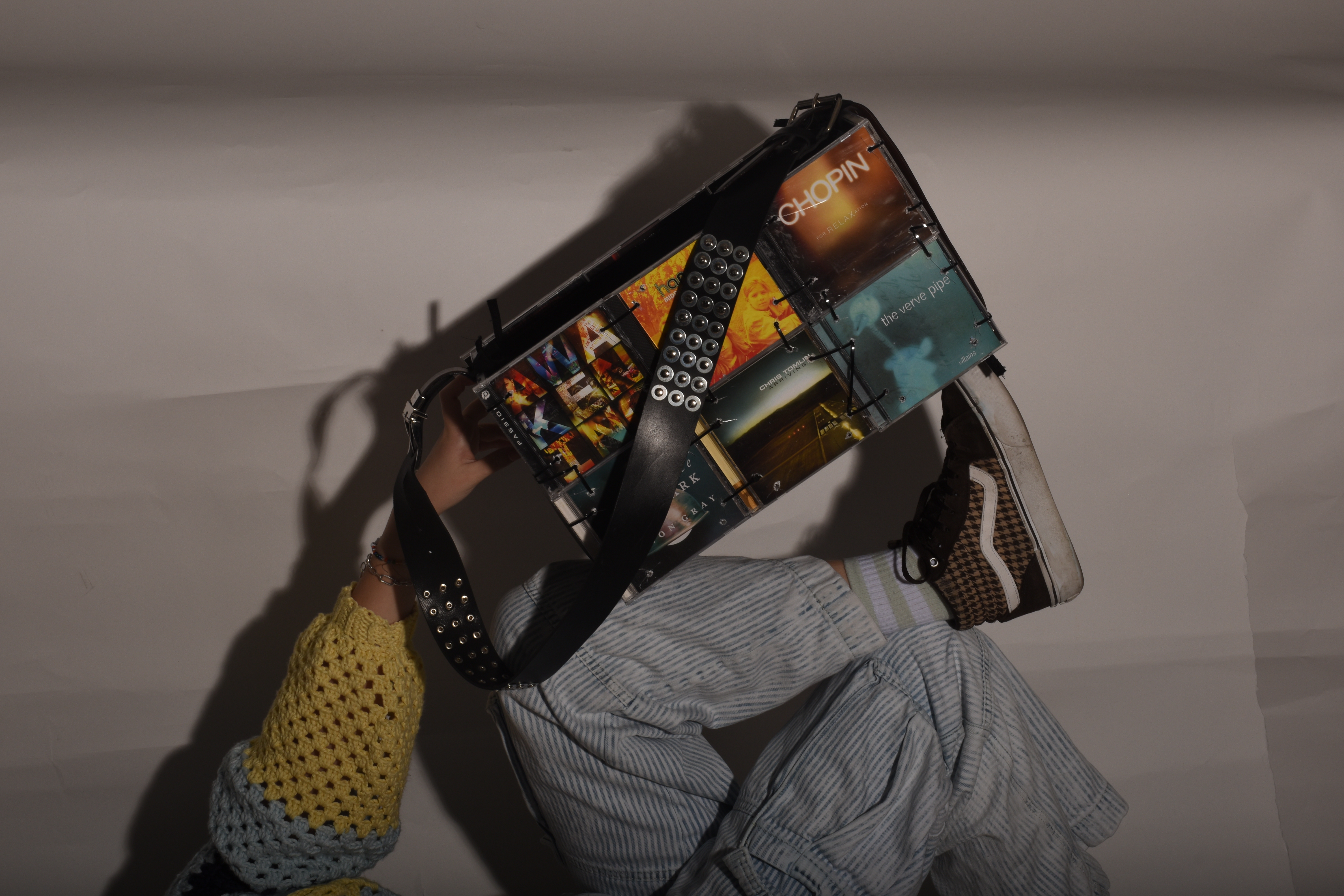 deconstructed cd case purse